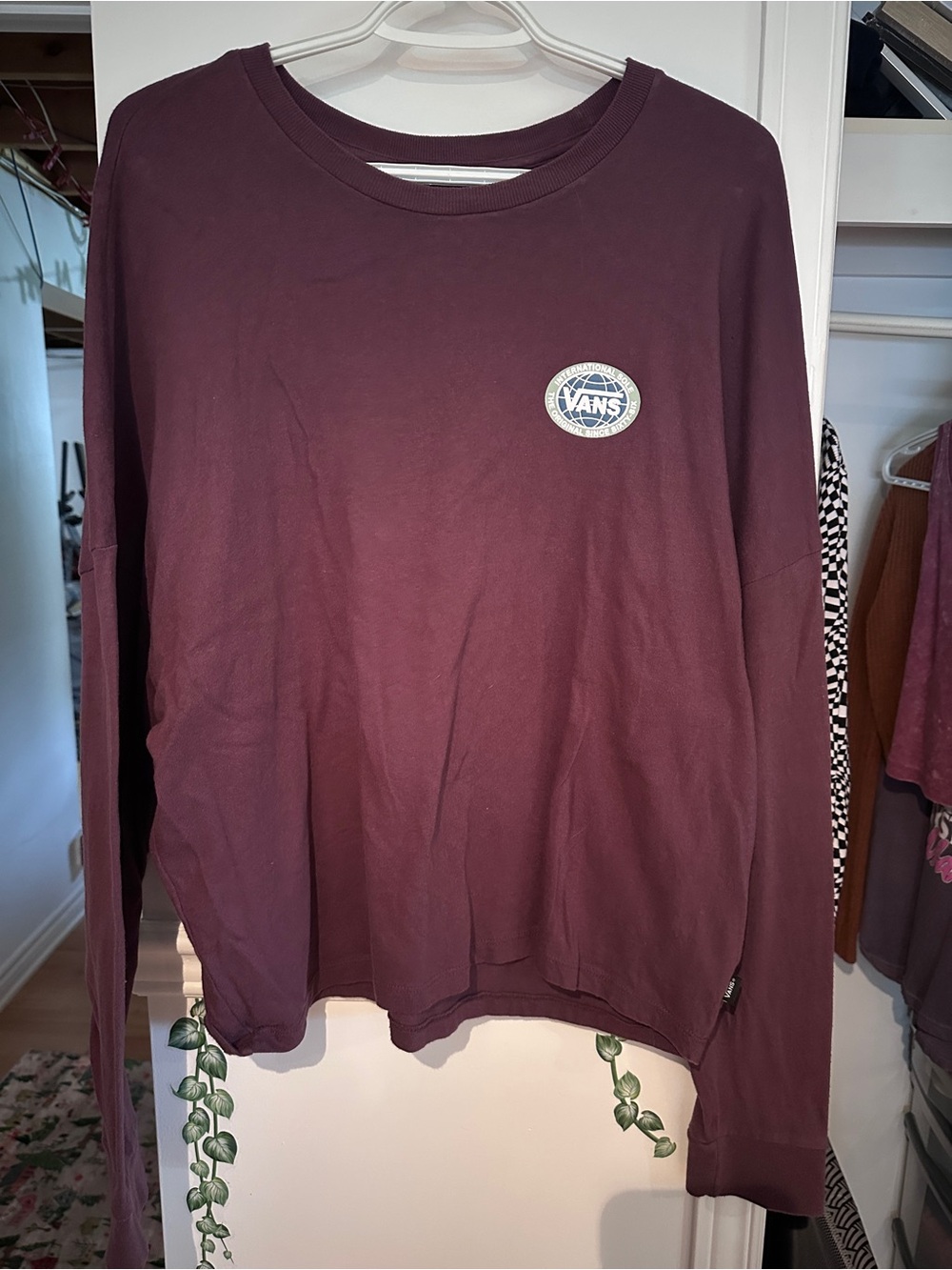 Vans Long Sleeve Tee - Deep Wine